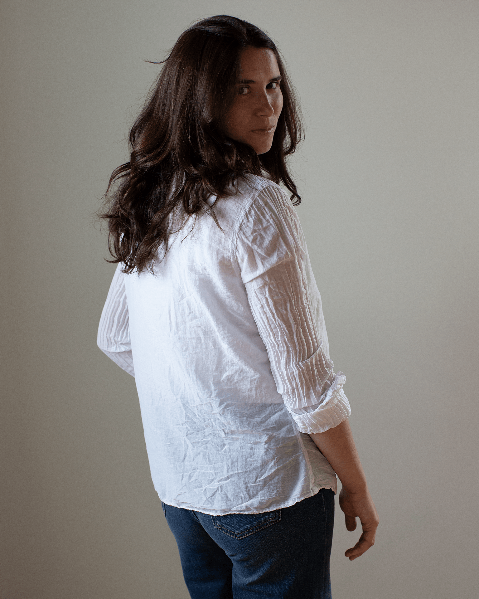 CP Shades Julie Cotton Silk Top in White
