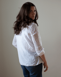 CP Shades Julie Cotton Silk Top in White