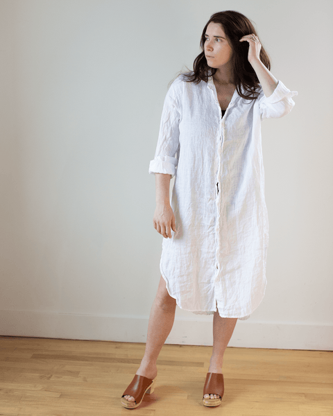 【Ron Herman x CP SHADES】 Linen Dress 別注 CP Shades Jasmine Tunic Dress - Indigo Linen Twill – READY TRADING