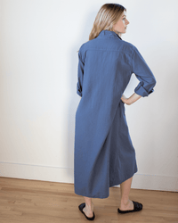 CP Shades Maxi Shirtdress in Midnight Textured Cotton