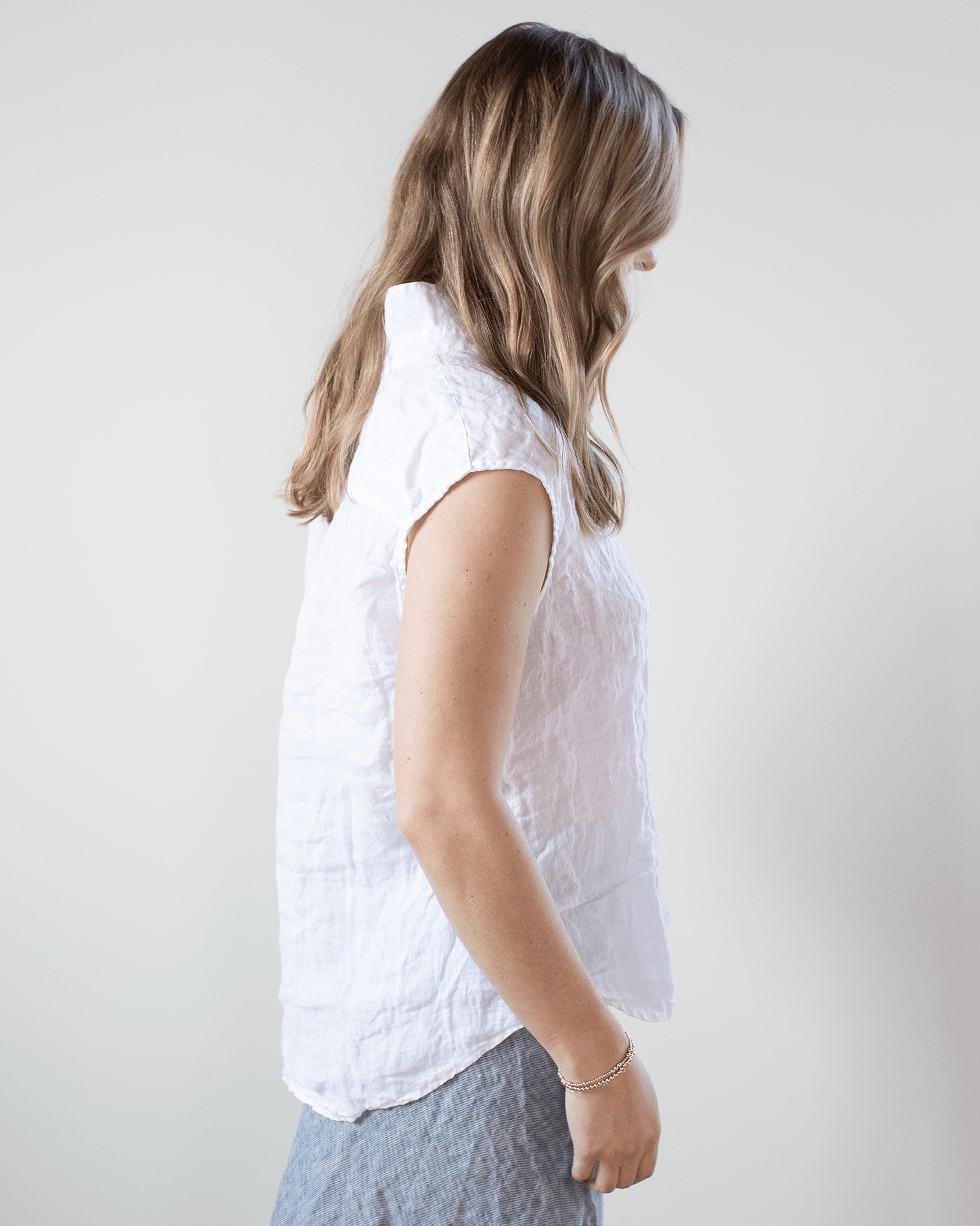CP Shades Clothing Patti Linen Top in White
