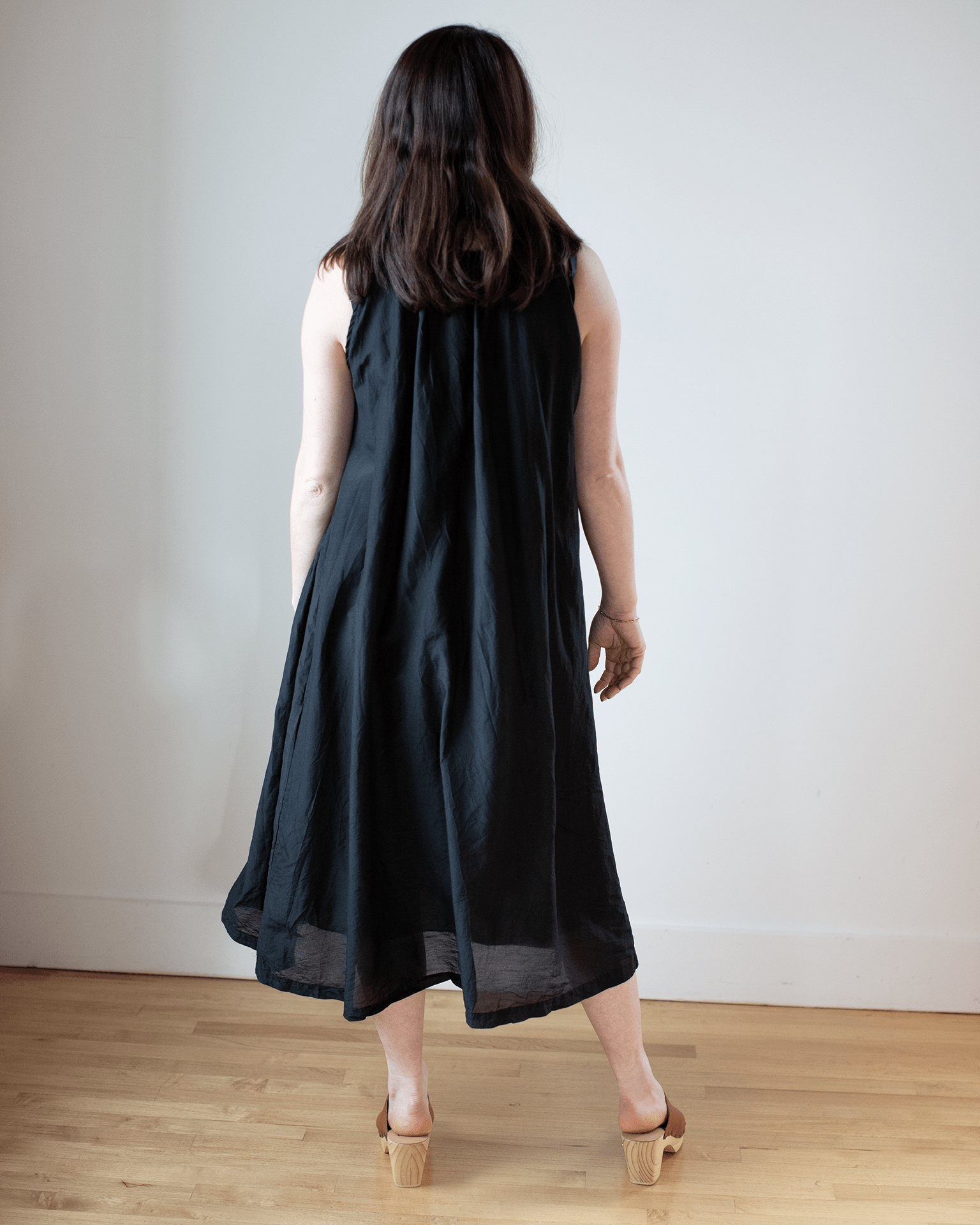 CP Shades Sia Dress in Black Cotton Silk