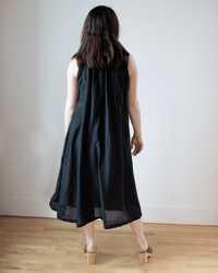 CP Shades Sia Dress in Black Cotton Silk