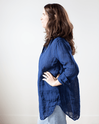 CP Shades Teton Tunic - Indigo Linen in Indigo