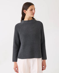Demylee Clothing Daphne Cotton Sweater in Charcoal Heather