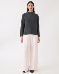 Demylee Clothing Daphne Cotton Sweater in Charcoal Heather