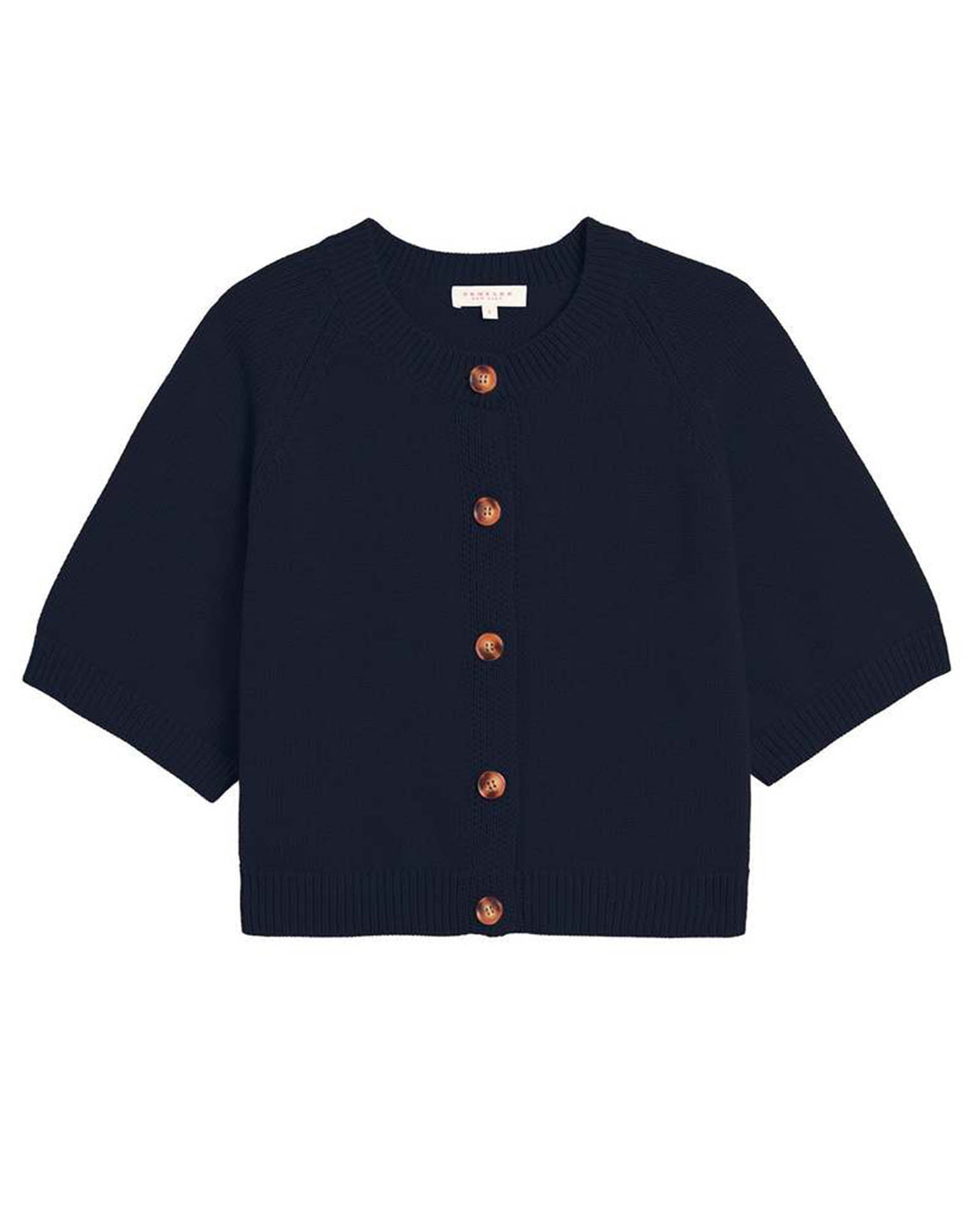 Demylee Amy Cotton Cardigan in Navy
