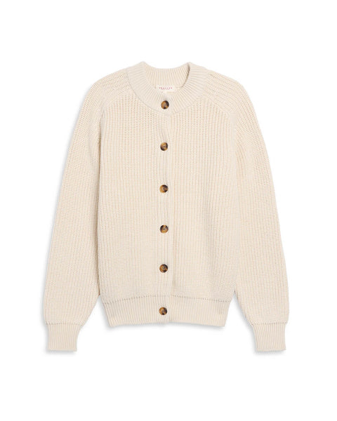 Demylee Audrey Organic Cotton Cardigan in Natural - Bliss Boutiques