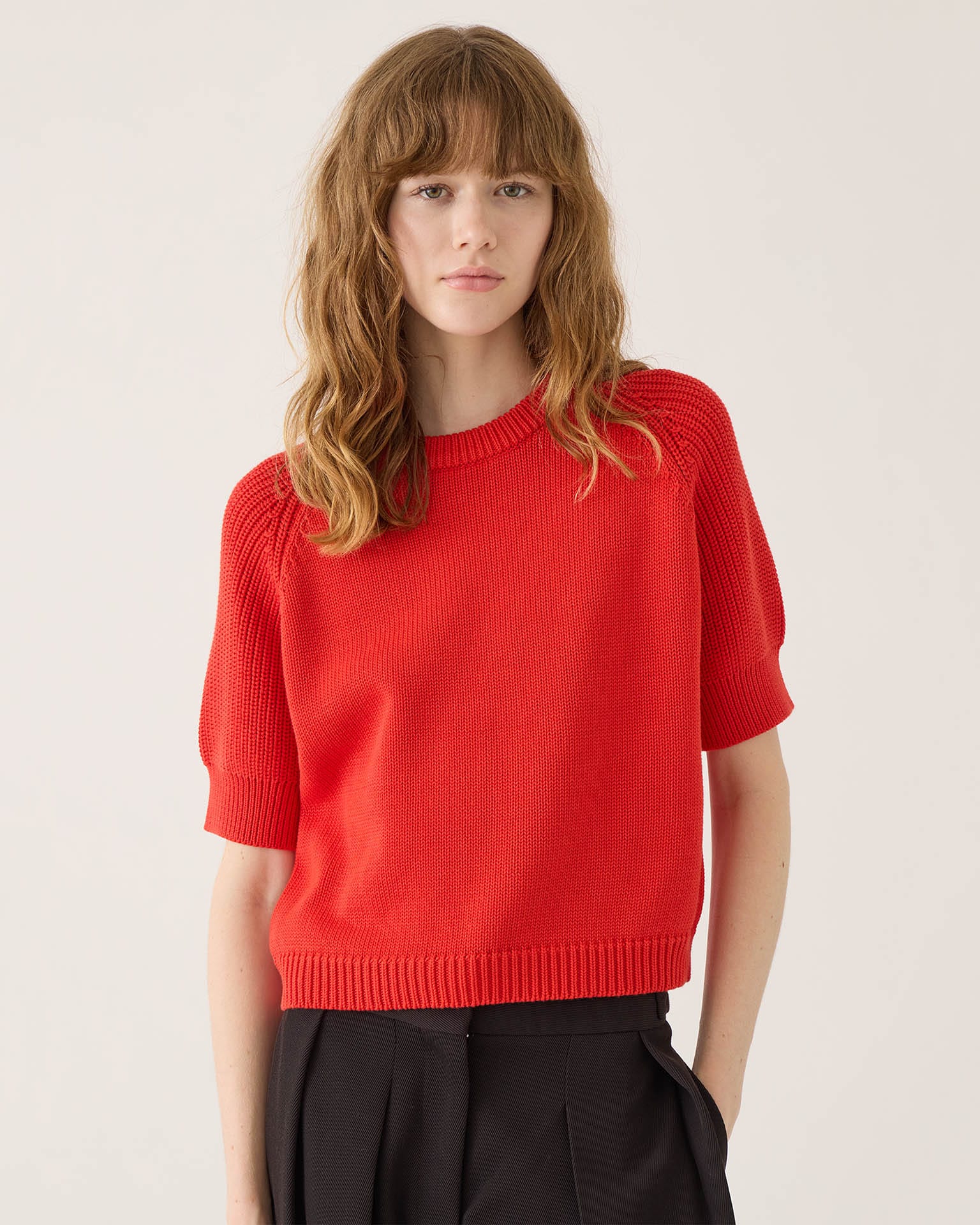 Demylee Chantal Cotton Top in Vermillion