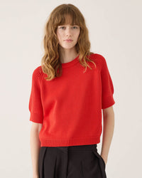Demylee Chantal Cotton Top in Vermillion