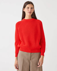 Demylee Chelsea Organic Cotton Sweater in Vermillion
