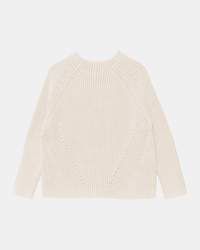 Daphne Washed Cotton Sweater in Off White - Bliss Boutiques