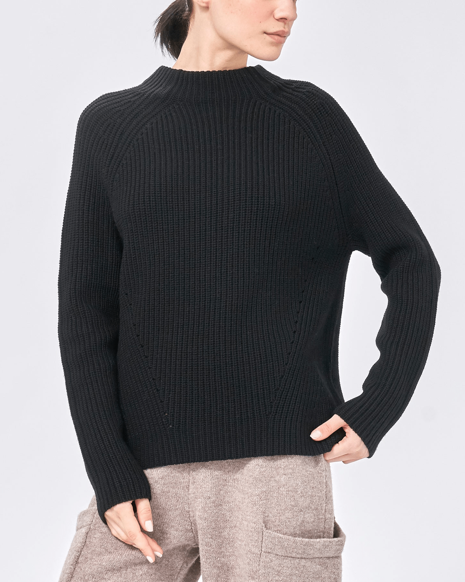Demylee Daphne Wool Sweater in Black