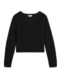 Demylee Isla Cotton Linen Sweater in Black 2 - Bliss Boutiques