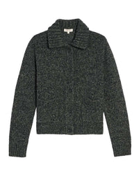 Demylee Julien Confetti Wool Alpaca Cardigan in Dark Grey Multi 3 - Bliss Boutiques