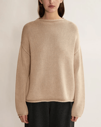 Demylee Lamis Boatneck Sweater in Sandstone