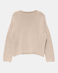 Lamis Washed Cotton Sweater in Sandstone - Bliss Boutiques