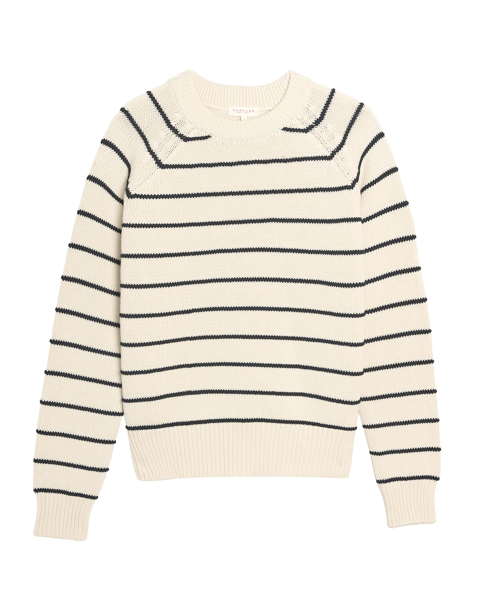 Demylee Lilica Cotton Sweater in Off White/Navy