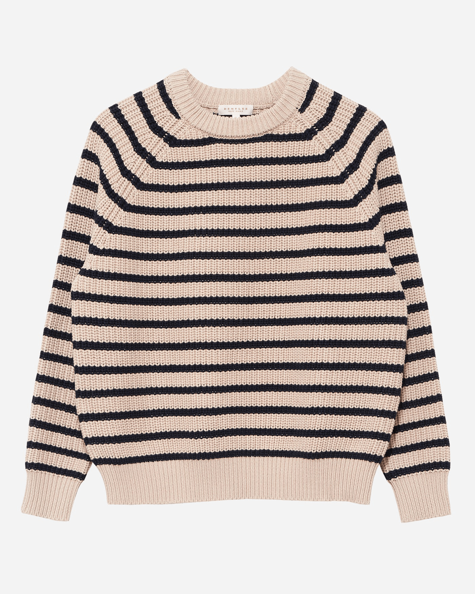 Demylee Phoebe Stripe Sweater in Natural/Navy