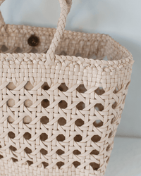 Cannage Bag - Small in Peachy Natural - Bliss Boutiques