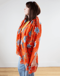 Épice 100% Cttn Floral Scarf in Fiesta