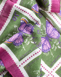 Épice Butterfly Stamps 70x70 Bandana in Green 2 - Bliss Boutiques