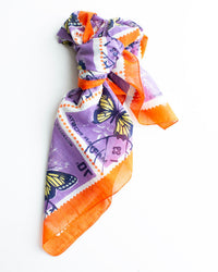 Épice Butterfly Stamps 70x70 Bandana in Lilac 1 - Bliss Boutiques