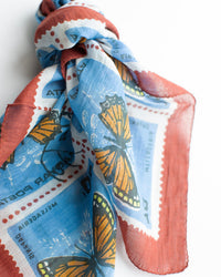 Épice Butterfly Stamps 70x70 Bandana in Sky 3 - Bliss Boutiques