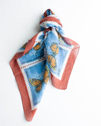 Épice Butterfly Stamps 70x70 Bandana in Sky 1 - Bliss Boutiques