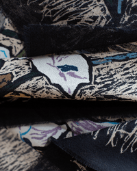 Épice Calla Lily Square Scarf in Black 2 - Bliss Boutiques