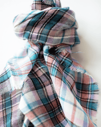 Épice Check Bandana Scarf in Jade