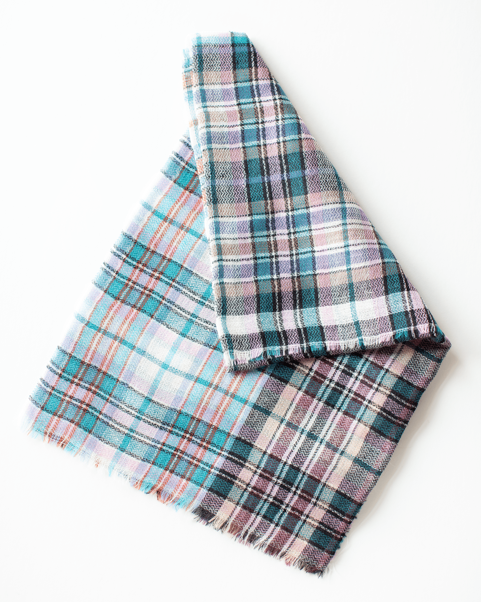 Épice Check Bandana Scarf in Jade