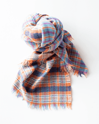 Épice Check Blanket Shawl in Orange