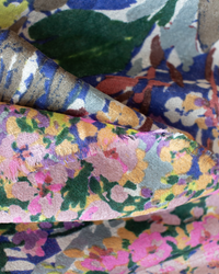 Épice Conical Flowers Scarf in Ultramarine 2 - Bliss Boutiques