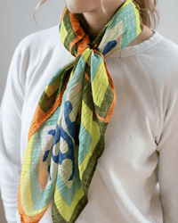 Épice Cttn/Silk Patchwork Bandana in Citrus