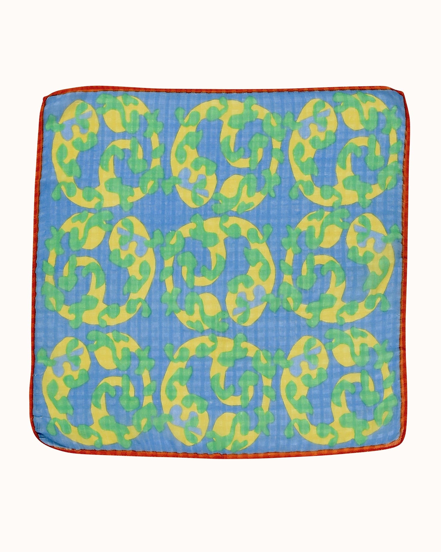 Épice Cttn/Silk Squiggle Bandana in Cornflower