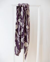 Épice Daisies Scarf in New Grape 1 - Bliss Boutiques