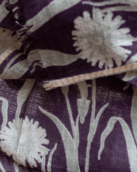 Épice Daisies Scarf in New Grape 2 - Bliss Boutiques