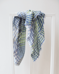 Épice Madras Square Scarf in Blue 1 - Bliss Boutiques