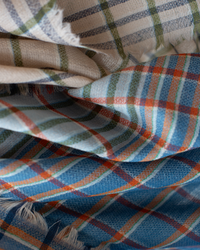 Épice Plaid/Plaid Square Scarf in Blue 2 - Bliss Boutiques