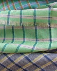 Épice Plaid/Plaid Square Scarf in Green 2 - Bliss Boutiques