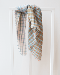Épice Plaid/Plaid Square Scarf in Olive 1 - Bliss Boutiques