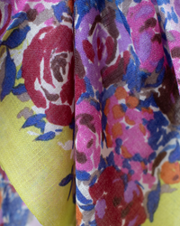 Épice Roses Square Scarf in Lime 2 - Bliss Boutiques