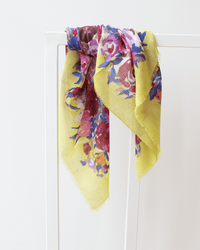 Épice Roses Square Scarf in Lime 1 - Bliss Boutiques