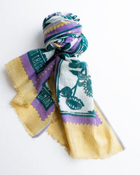 Épice Stamps 80x190 Scarf in Lilac 1 - Bliss Boutiques