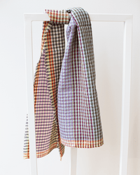 Épice Stripe/Check Scarf in Ocean 1 - Bliss Boutiques