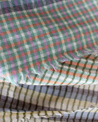 Épice Stripe/Plaid Scarf in Creamy Jade 2 - Bliss Boutiques