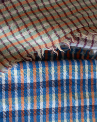 Épice Stripe/Plaid Scarf in Desert Blue 2 - Bliss Boutiques
