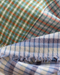 Épice Stripe/Plaid Square Scarf in Lilac Weed 2 - Bliss Boutiques