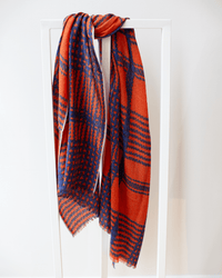 Épice Tweedcheck 1 Scarf in Fire 1 - Bliss Boutiques